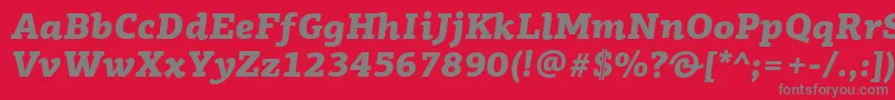 PfagoraslabproBlackitalic Font – Gray Fonts on Red Background