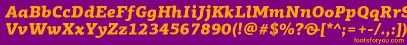 PfagoraslabproBlackitalic Font – Orange Fonts on Purple Background