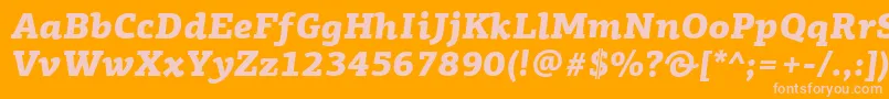PfagoraslabproBlackitalic Font – Pink Fonts on Orange Background