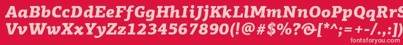 PfagoraslabproBlackitalic Font – Pink Fonts on Red Background