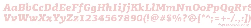 PfagoraslabproBlackitalic Font – Pink Fonts on White Background