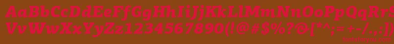 PfagoraslabproBlackitalic Font – Red Fonts on Brown Background