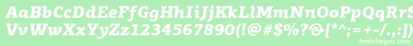 PfagoraslabproBlackitalic Font – White Fonts on Green Background