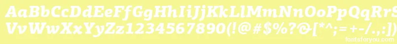 PfagoraslabproBlackitalic Font – White Fonts on Yellow Background