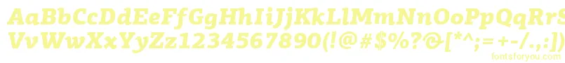 PfagoraslabproBlackitalic Font – Yellow Fonts on White Background