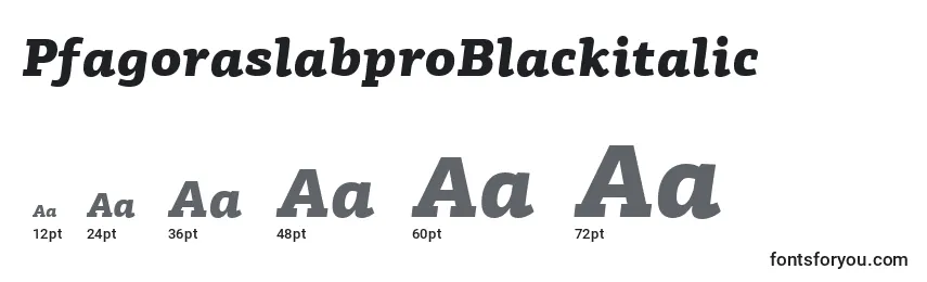 Размеры шрифта PfagoraslabproBlackitalic
