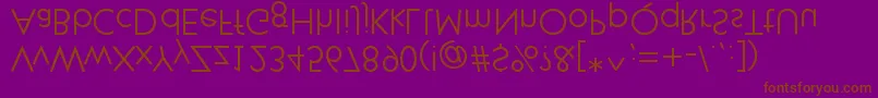 Klillfortypesetters-Schriftart – Braune Schriften auf violettem Hintergrund