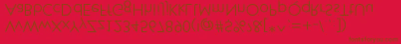 Klillfortypesetters Font – Brown Fonts on Red Background