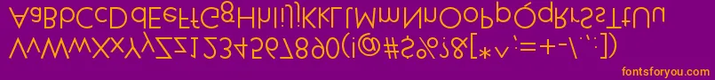 Klillfortypesetters Font – Orange Fonts on Purple Background