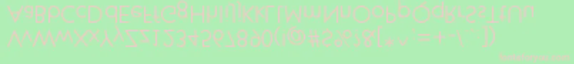 Шрифт Klillfortypesetters – розовые шрифты на зелёном фоне