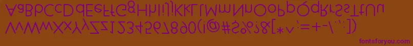 Klillfortypesetters Font – Purple Fonts on Brown Background