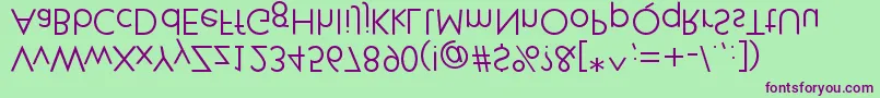 Klillfortypesetters Font – Purple Fonts on Green Background