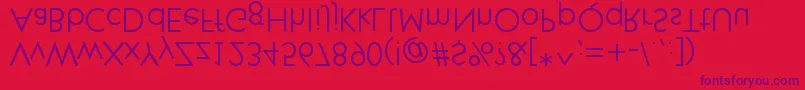 Klillfortypesetters Font – Purple Fonts on Red Background