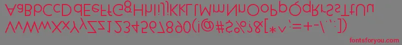 Klillfortypesetters Font – Red Fonts on Gray Background