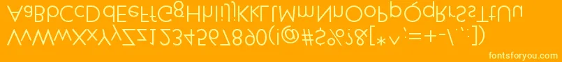 Police Klillfortypesetters – polices jaunes sur fond orange