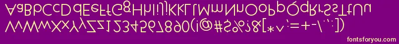 Klillfortypesetters Font – Yellow Fonts on Purple Background