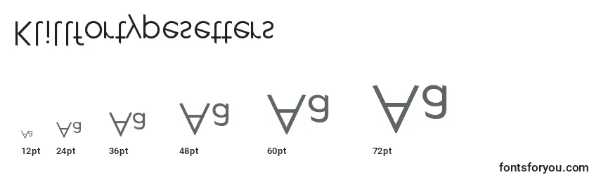 Размеры шрифта Klillfortypesetters