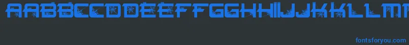 Spiderfont Font – Blue Fonts on Black Background