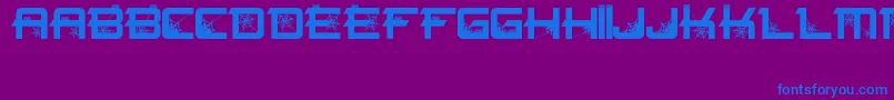 Spiderfont Font – Blue Fonts on Purple Background