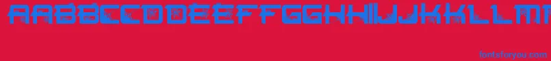 Шрифт Spiderfont – синие шрифты на красном фоне