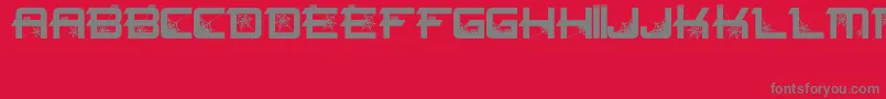 Spiderfont Font – Gray Fonts on Red Background
