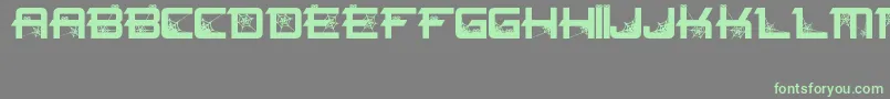 Spiderfont Font – Green Fonts on Gray Background