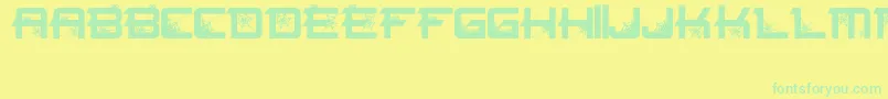 Spiderfont Font – Green Fonts on Yellow Background