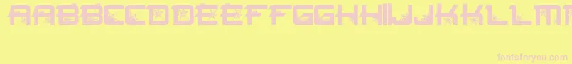 Spiderfont Font – Pink Fonts on Yellow Background