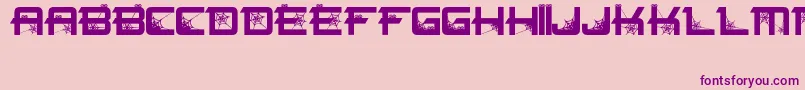 Spiderfont Font – Purple Fonts on Pink Background