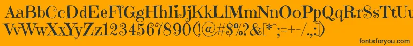 Police EmilyscandyRegular – polices noires sur fond orange