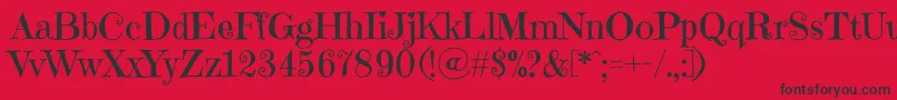 EmilyscandyRegular Font – Black Fonts on Red Background