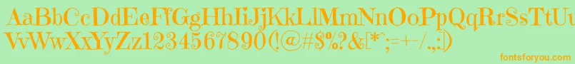 Czcionka EmilyscandyRegular – pomarańczowe czcionki na zielonym tle