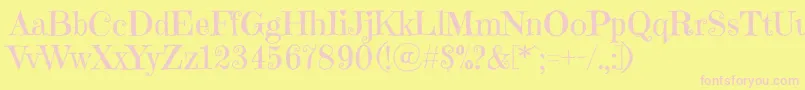 EmilyscandyRegular Font – Pink Fonts on Yellow Background