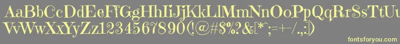 EmilyscandyRegular Font – Yellow Fonts on Gray Background