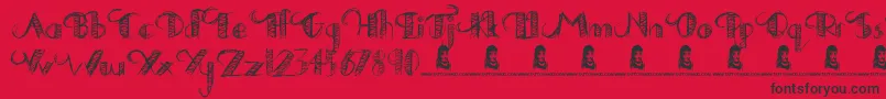 DrawingPractice Font – Black Fonts on Red Background