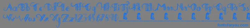 DrawingPractice Font – Blue Fonts on Gray Background