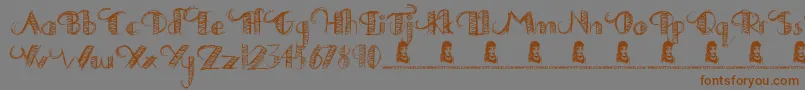 Fonte DrawingPractice – fontes marrons em um fundo cinza