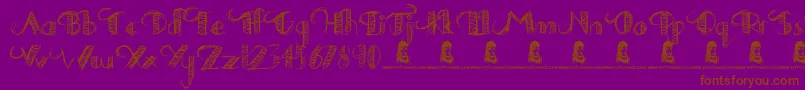 DrawingPractice Font – Brown Fonts on Purple Background