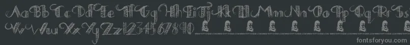 DrawingPractice Font – Gray Fonts on Black Background