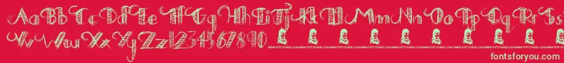 DrawingPractice Font – Green Fonts on Red Background