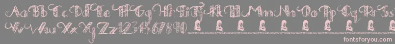 DrawingPractice Font – Pink Fonts on Gray Background