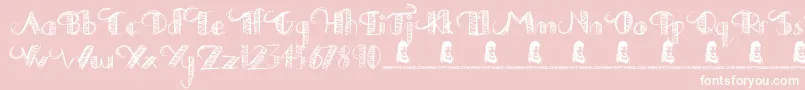 DrawingPractice Font – White Fonts on Pink Background