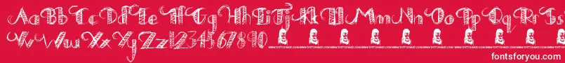 フォントDrawingPractice – 赤い背景に白い文字