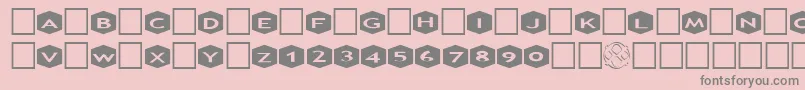 AlphashapesHexagons3 Font – Gray Fonts on Pink Background