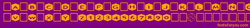 fuente AlphashapesHexagons3 – Fuentes Naranjas Sobre Fondo Morado