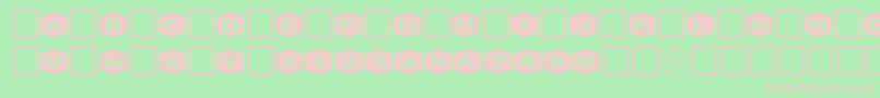 AlphashapesHexagons3 Font – Pink Fonts on Green Background