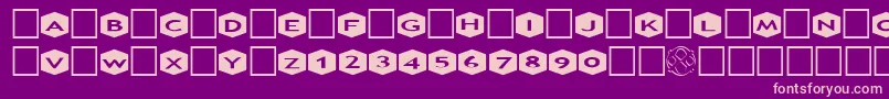 Fonte AlphashapesHexagons3 – fontes rosa em um fundo violeta