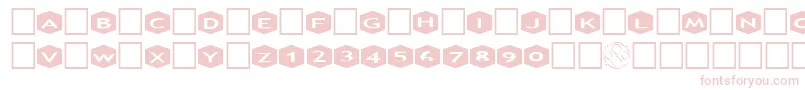 AlphashapesHexagons3 Font – Pink Fonts on White Background