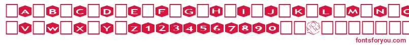 AlphashapesHexagons3 Font – Red Fonts on White Background