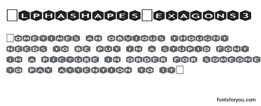 AlphashapesHexagons3 フォントのレビュー